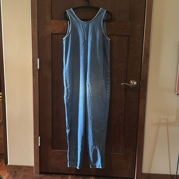 Vintage Oliver Pease Denim Snap Front Jumpsuit - Size 8 - Picture 6 of 8